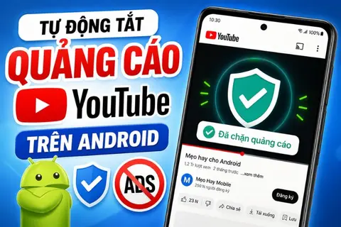 Tự động tắt quảng cáo YouTube trên Android - Xem video không còn gián đoạn