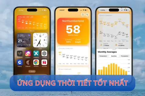 Top 5 ứng dụng thời tiết tốt nhất cho Android và iPhone được nhiều người tin dùng