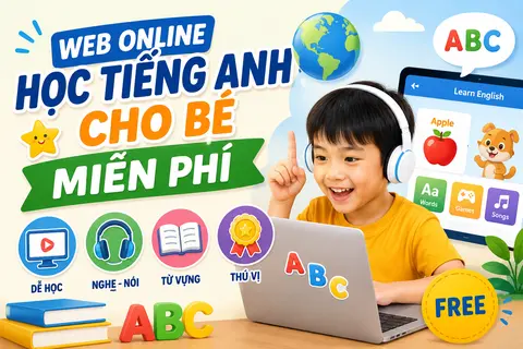 Web online học tiếng Anh cho bé miễn phí hiệu quả và dễ tiếp cận hiện nay