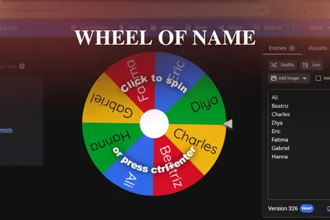 Wheel of Names – Công cụ quay tên miễn phí ngẫu nhiên vui nhộn và dễ sử dụng