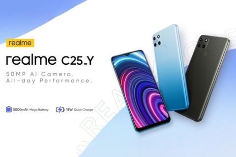 Realme C25_Y ra mắt với chip UNISOC T618 và ba camera 50MP, giá 3.37 triệu đồng