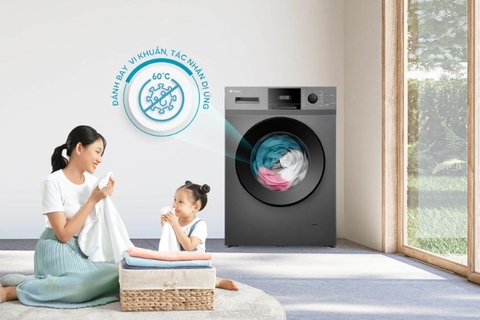 Máy giặt Casper Inverter 10.5kg WF-105VG5: Động cơ Inverter BLDC, dung tích lớn, phù hợp cho gia đình đông người