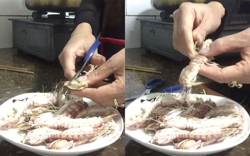 Bề bề: Rửa sạch, cắt bỏ phần đầu và chân.