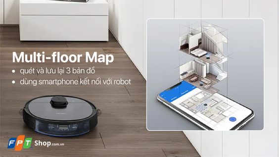 Ecovacs Deebot T8 AIVI tạo bản đồ quét dọn thông minh