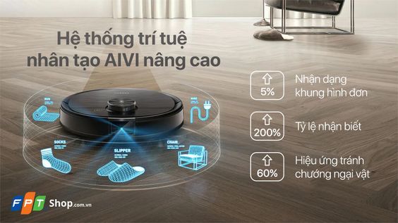 Ecovacs Deebot Ozmo T8 Aivi nhận diện cả những vật thể nhỏ nhất
