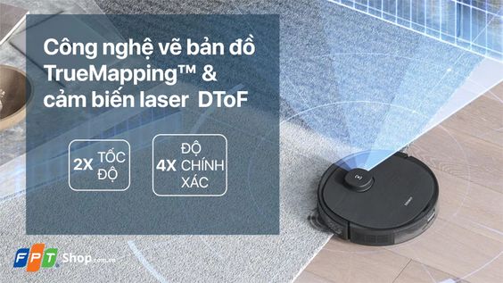 Ecovacs Deebot T8 AIVI lập bản đồ quét dọn chính xác