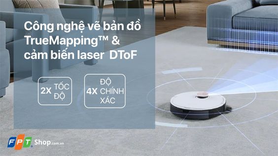 Robot hút bụi Ecovacs Deebot T8 Max Plus lập bản đồ chính xác
