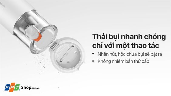 Máy hút bụi Xiaomi Vacuum Cleaner Mini thải bụi nhanh chóng