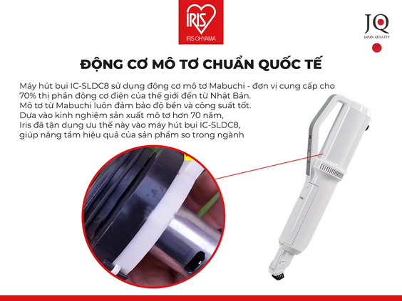 Máy hút bụi không dây IRIS OHYAMA IC-SLDC8 - hình 8