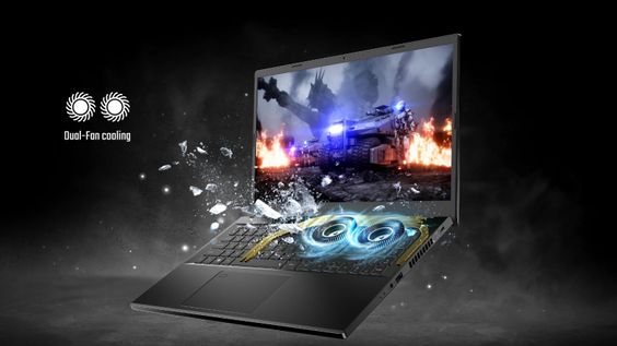 Laptop Acer Nitro 5 Gaming ANV15-51 với hệ thống tản nhiệt hiệu quả