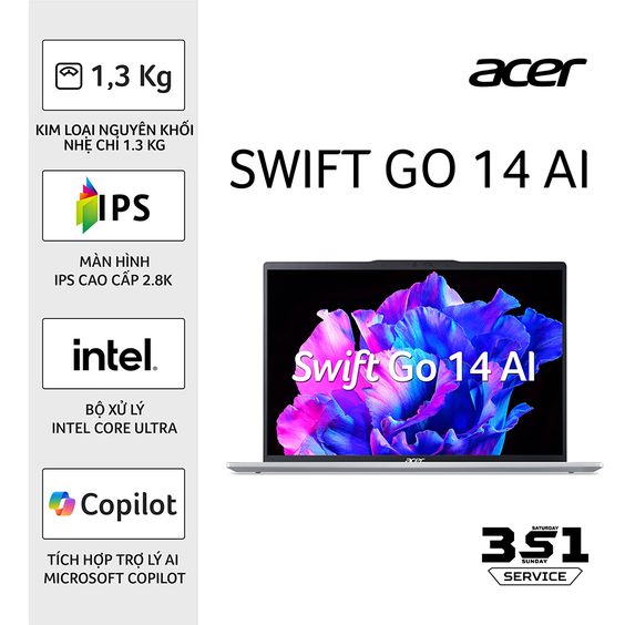 Acer Swift Go 14 AI SFG14-73-53X7 (ảnh 1)