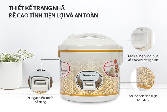Nồi cơm điện Sunhouse 2.8 lít SH 830 - hình 1