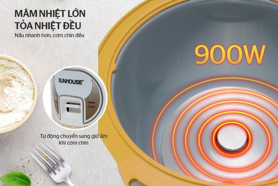 Nồi cơm điện Sunhouse 2.8 lít SH 830 - hình 3
