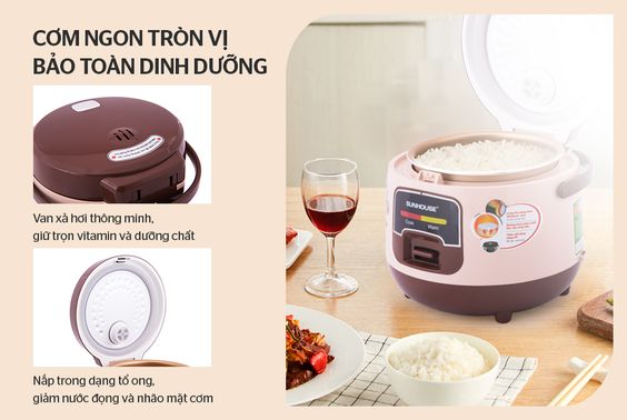 Nồi cơm điện Sunhouse 1 lít SHD8208C - hình 4