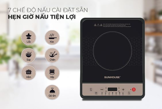 Bếp từ đơn Sunhouse SHD6160 với 7 chế độ nấu