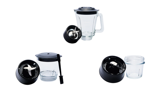 Máy xay sinh tố Hefele HSB-0621FS đi kèm bộ 3 cối xay
