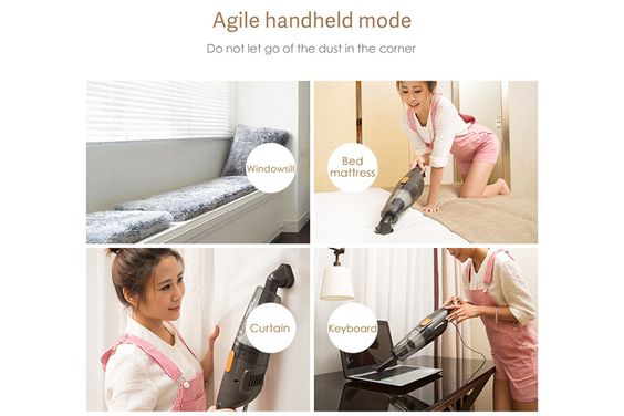 Máy hút bụi cầm tay Deerma DX115C có đến 3 loại đầu hút khác nhau
