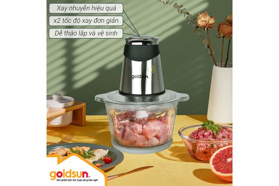 Máy xay thịt cối thủy tinh Goldsun 2 lít GMC4740 - hình 3