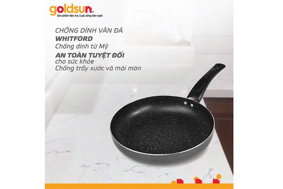 Chảo nhôm vân đá Goldsun 24cm GPA1200-24 - hình 2