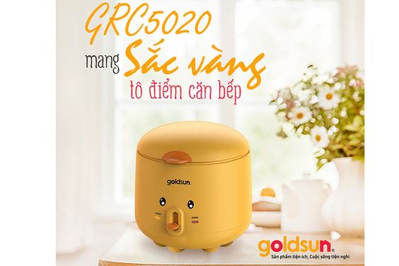 Nồi cơm điện Goldsun 1 lít GRC5020 thiết kế đẹp mắt