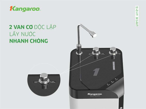 Thao tác máy lọc nước nóng lạnh Kangaroo KG10A10S