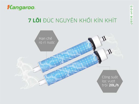 Máy lọc nước nóng lạnh RO Hydrogen Kangaroo KG10A10S công suất lớn