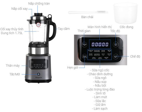 Kangaroo KG175HB1 trang bị bảng điều khiển phím cảm ứng