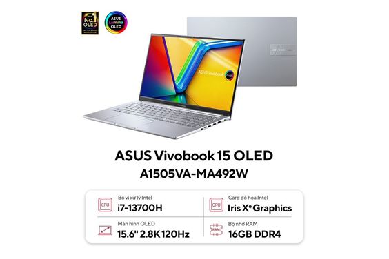 Laptop Asus Vivobook 15 OLED A1505VA-MA492W (hình 1)