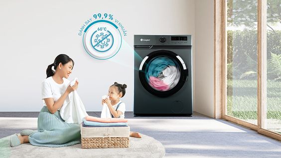 Máy giặt cửa trước Casper Inverter 8.0 Kg WF-8VG1 đánh bay vết bẩn tối ưu