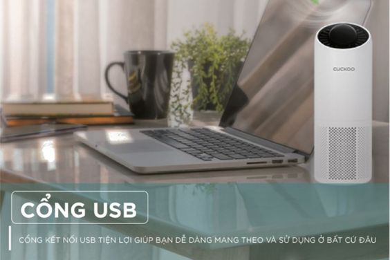 Cuckoo CAC AG0110FW tích hợp cổng sạc USB