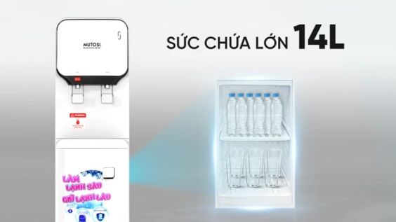 cây nước nóng lạnh Mutosi MD-200 có khoang chứa đồ cực kỳ rộng rãi