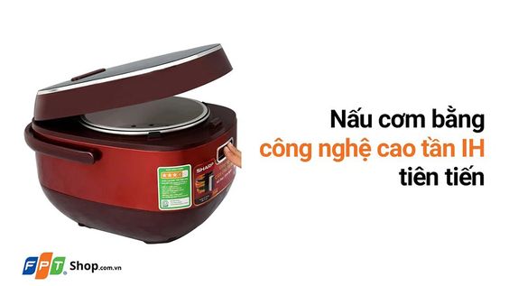 Nồi cơm điện cao tần Sharp 1.8 lít KS-IH191V-RD sử dụng công nghệ cao tần IH
