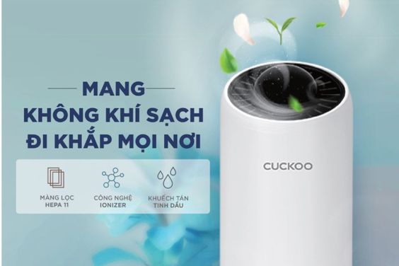 Máy lọc không khí Cuckoo CAC-AG0110FW có thiết kế tinh tế, nhỏ gọn