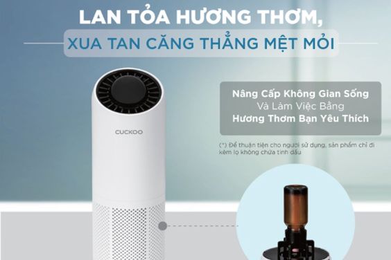 Cuckoo CAC-AG0110FW trang bi thêm lọ tinh dầu
