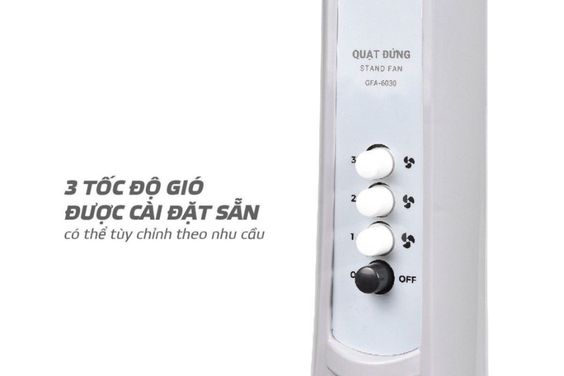 Ba tốc độ gió trên Goldsun GFA-6030