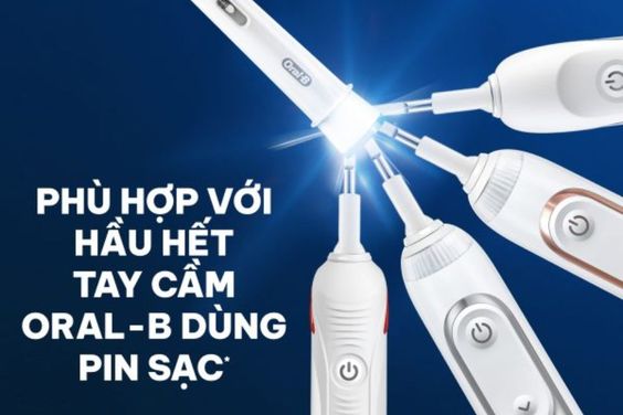 Oral-B 3D White EB 18P tương thích với nhiều bàn chải Oral-B