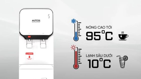 Mutosi MD-200 trang bị 2 vòi nước nóng - lạnh 