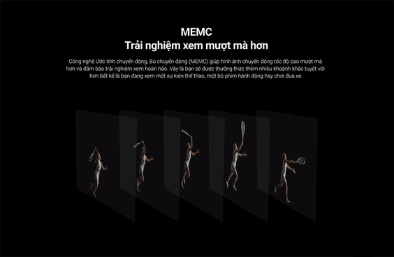 Công nghệ MEMC trên tivi Xiaomi giúp cải thiện độ mượt của hình ảnh chuyển động