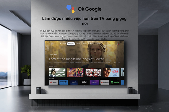 Khả năng truy cập vào các ứng dụng phổ biến như Netflix, YouTube, Disney+, hay Spotify trên tivi Xiaomi