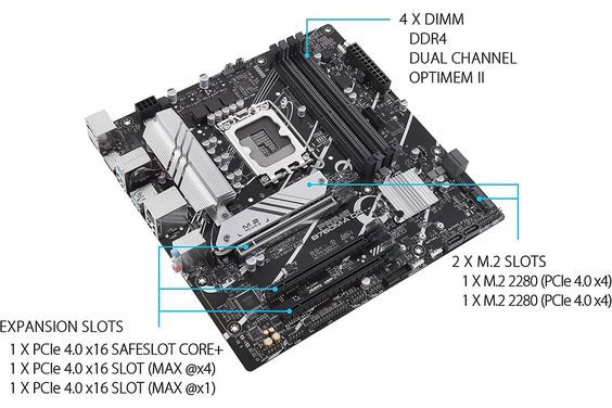 Mainboard Asus Prime B760M-A D4 - hình 4