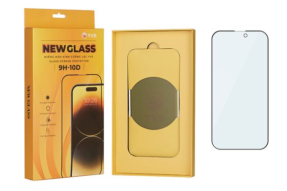 Miếng dán kính cường lực chống nhìn trộm iPhone 15 Pro 10D YVS - hình 2