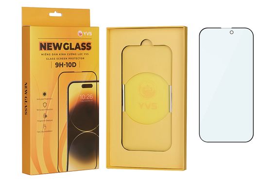 Miếng dán kính cường lực chống vân tay iPhone 15 Pro 10D YVS - hình 2