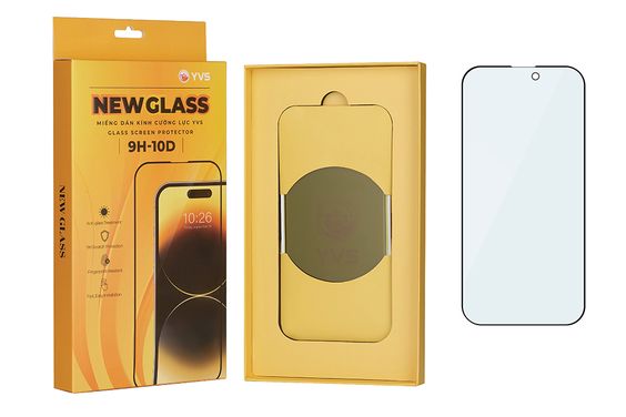 Miếng dán màn hình kính cường lực chống nhìn trộm iPhone 15 10D YVS - hình 2