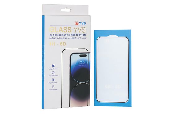 Miếng dán kính cường lực iPhone 15 Pro 6D YVS - hình 2