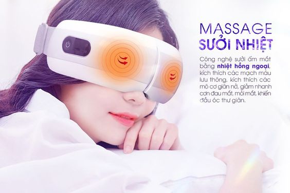 Máy massage mắt hồng ngoại thư giãn
