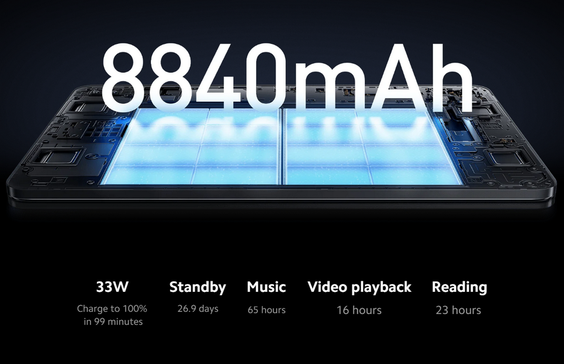 Pin lớn Xiaomi Pad 6