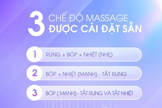 3 chế độ massage kết hợp