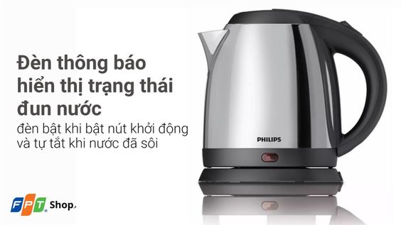 Đèn thông báo hiển thị trạng thái đun nước