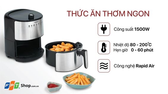Giải pháp chiên không dầu tốt cho sức khỏe