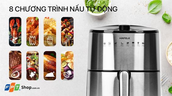 8 chương trình chiên được cài đặt sẵn 